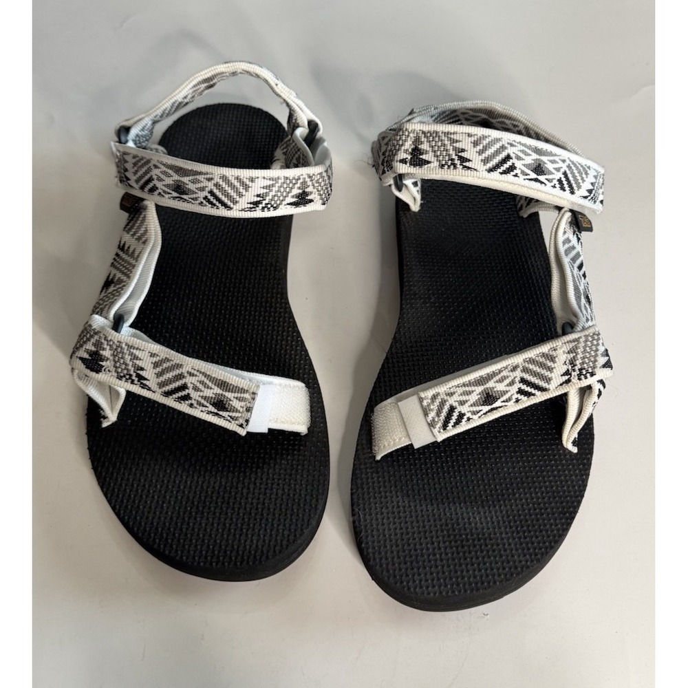 Teva Original Universal Sandals Womens 10 Black White Southwest Hiking Outdoors